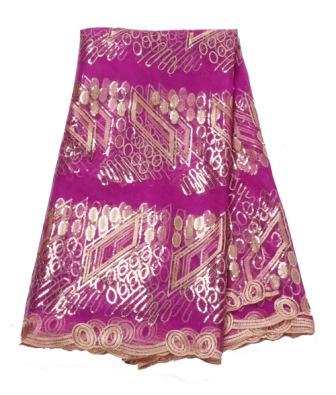 Artesanías y costura baratas-tela africana de encaje Bordado geométrico de 125 cm de ancho para ocasiones especiales vendidas por el C barato de 5 yardas: Blushing Pink