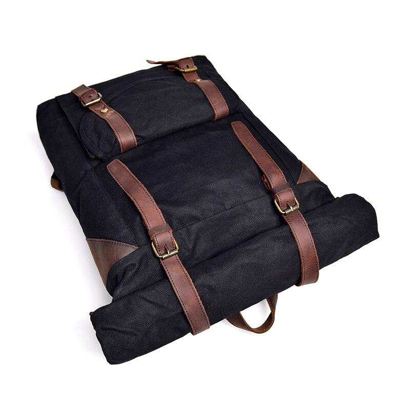 Retro Canvas Rugzak Voor Mannen Schoudertas Grote Capaciteit Rugzak Multifunctionele Leisure Bergbeklimmen Zak