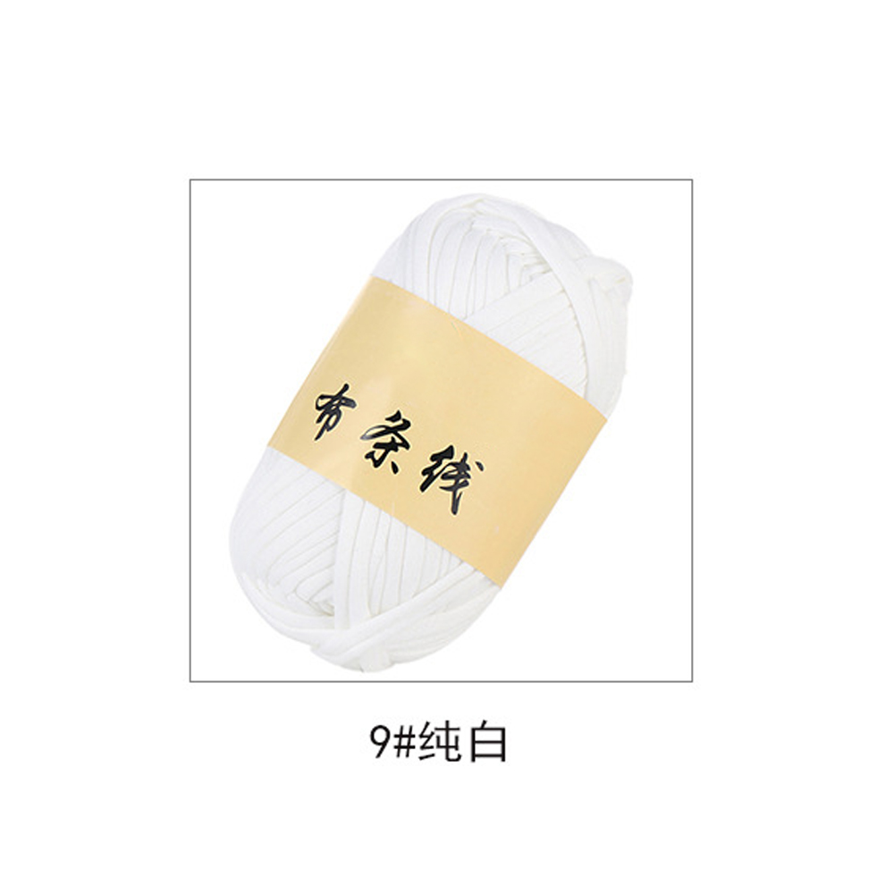 30M Weven Draad Garen Zachte Polyester Geweven Zak Tapijt Diy Hand-Gebreide Materiaal Wol Breien Gevlochten Doek Garen vrouw: White