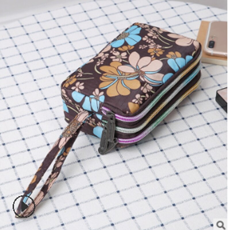 Women Wallet Bag Purse Triple Zipper Clutch Bag Phone Case Organizer Pouch Wallet Card Holder Cover Protection Phone Bag: B