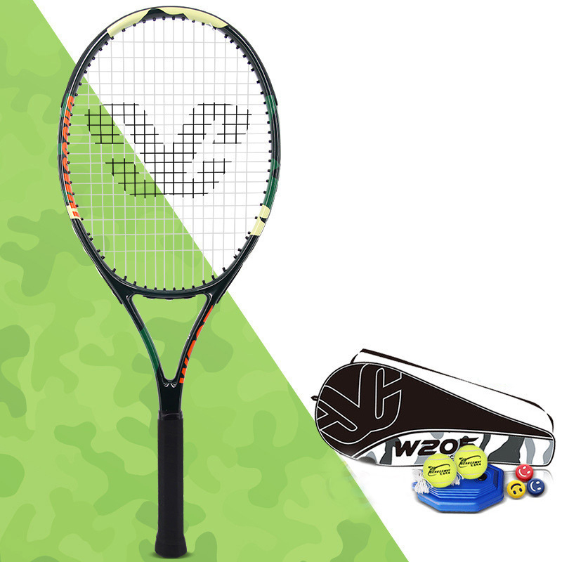 Professionelle Tennis Schläger Einzigen Erwachsenen Carbon Paddle Männer Frauen Universal-Set Mit Tasche Trainer Over Ball Padel Für Erwachsene-40