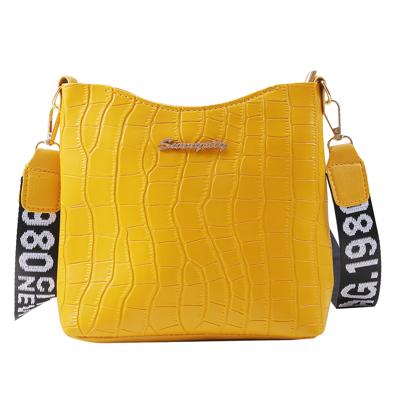 Crocodile Messenger Bags For Women Luxury Ladies Handbags Bucket Bag Pu Leather Crossbody Shoulder Bag Female: Blue