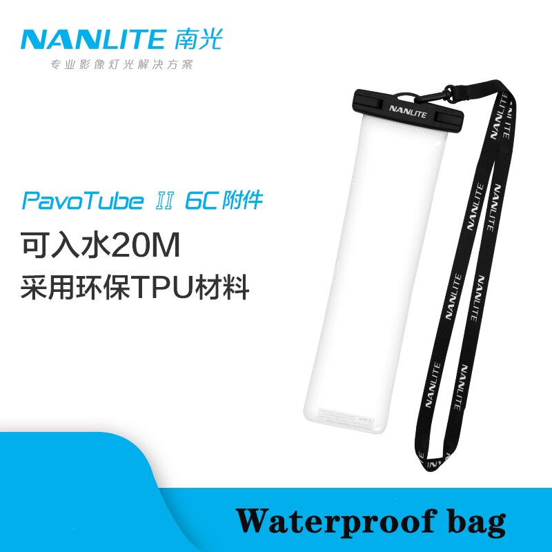 Nanlite – tube lumineux magique PavoTube II 6C, sac étanche, bâton lumineux rgb, poignée portable, trépied, accessoire léger, grille