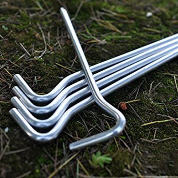 Telt / presenning dele pløk spørgsmålstegn søm stål pind 18 cm 5 sæt