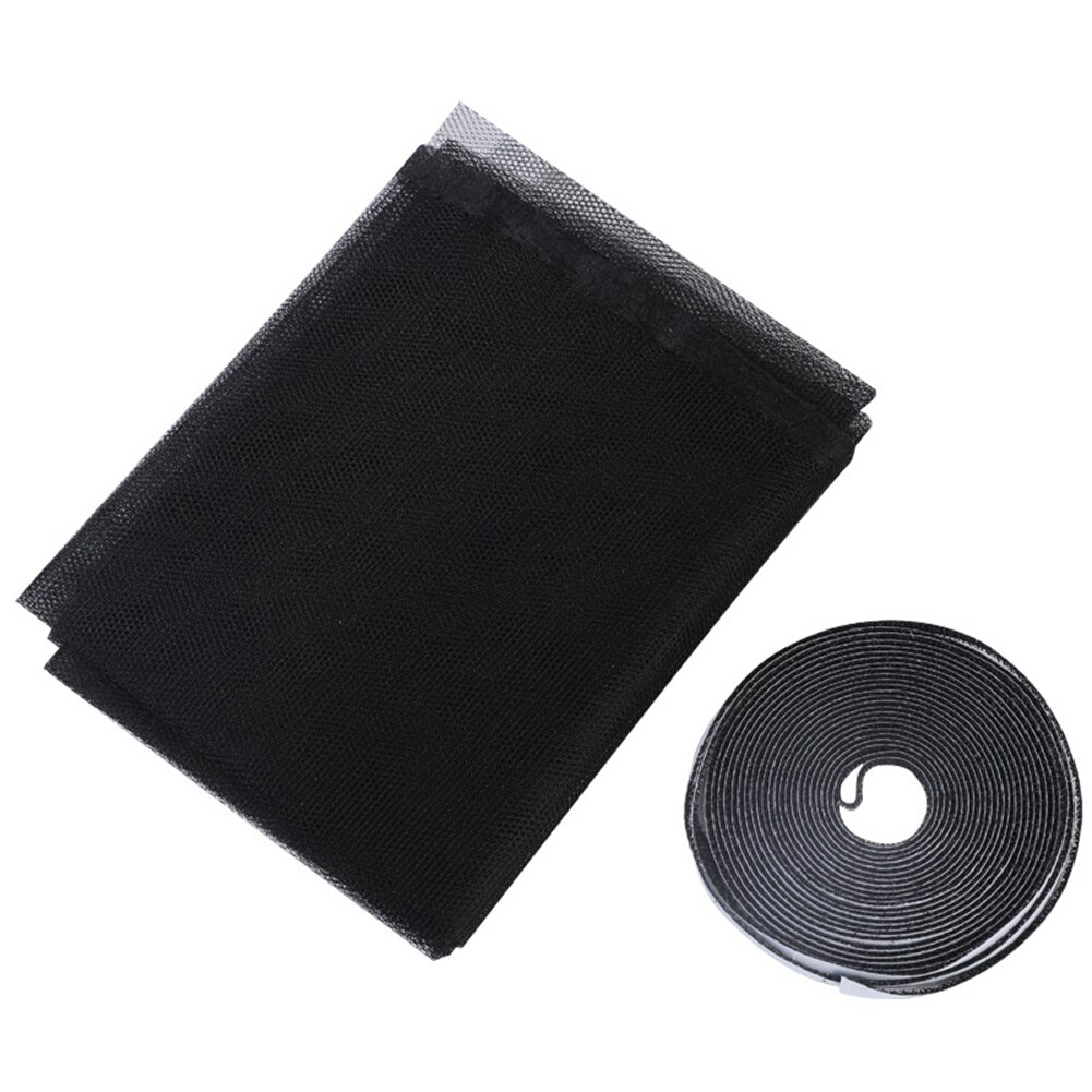 130x150cm Self-adhesive Anti-mosquito Screen Mesh Invisible Screen DIY Breathable Free Cut Stealth Window Curtain Screens: Black