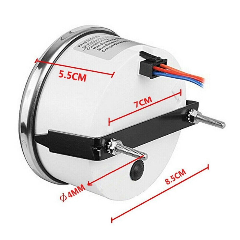 85mm Marine Tachometer Gauge Tach Hour Meter for Car Truck Boat Digital 7000RPM