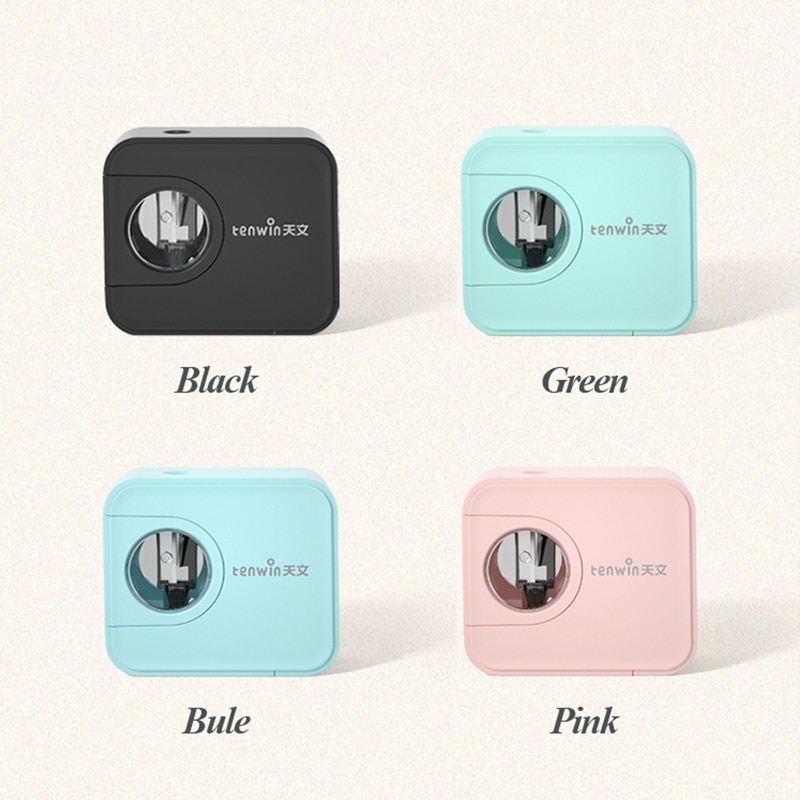 Tenwin Electric Pencil Sharpener Auomatic Sharpener Camera Modeling Multi-function Pencil Sharpener Stationery School Supplies