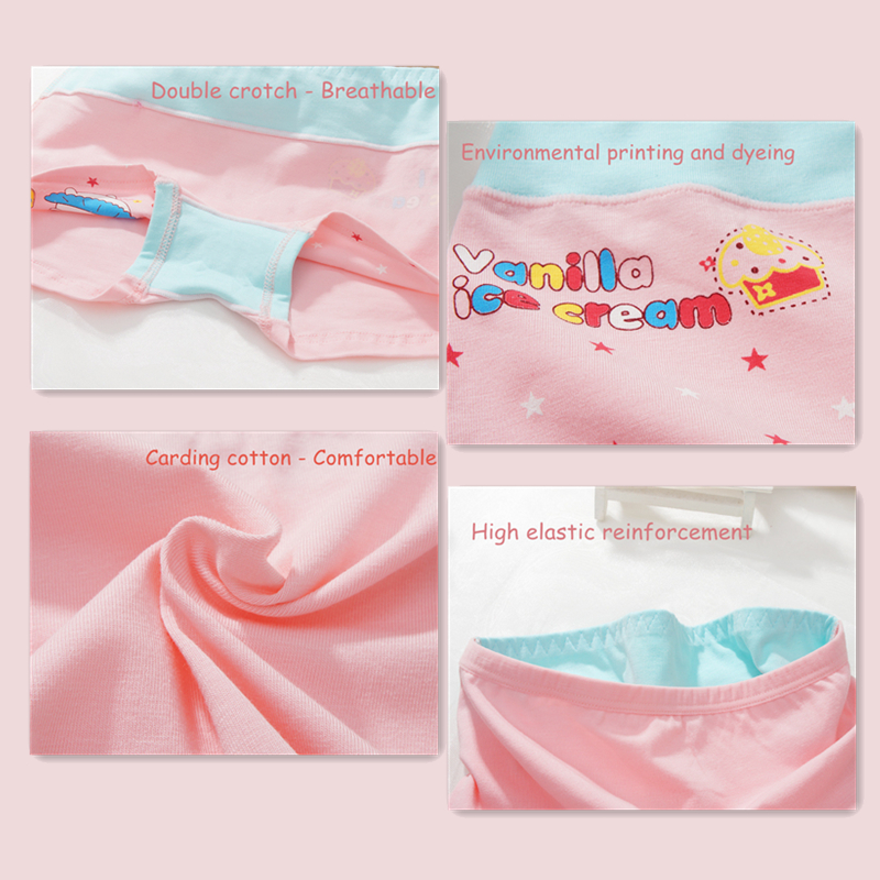 6 Pz/lotto Bambini Mutandine E Boxer Girls 'Slip Bambini Del Cotone Morbido Biancheria Intima Sveglia Del Fumetto Mutande per le Giovani Ragazze Confortevole Mutandine E Boxer