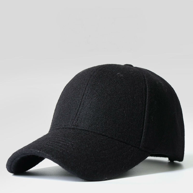 Sombrero grande de lana con Cierre trasero para hombre, gorra de béisbol de talla grande, estilo Snapback, cálido, otoño e invierno, 50-60cm, 60-64cm