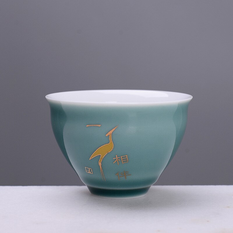 Celadon Tea Cup Single Cup Ji Blue Glaze Master Cup Ceramic Small Cup Customization