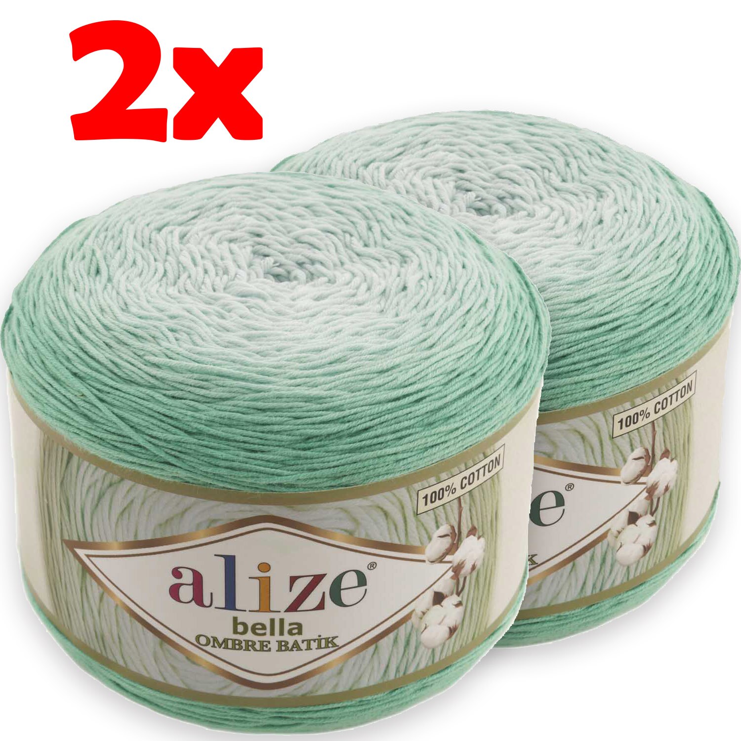 Hand Knitted Yarn 100% Cotton - 900 Meters(1-2x250gr) - 8 Color-Cake Knit Yarn Ball Scarf - Alize Bella Ombre Tie Dye-Sweater-DIY