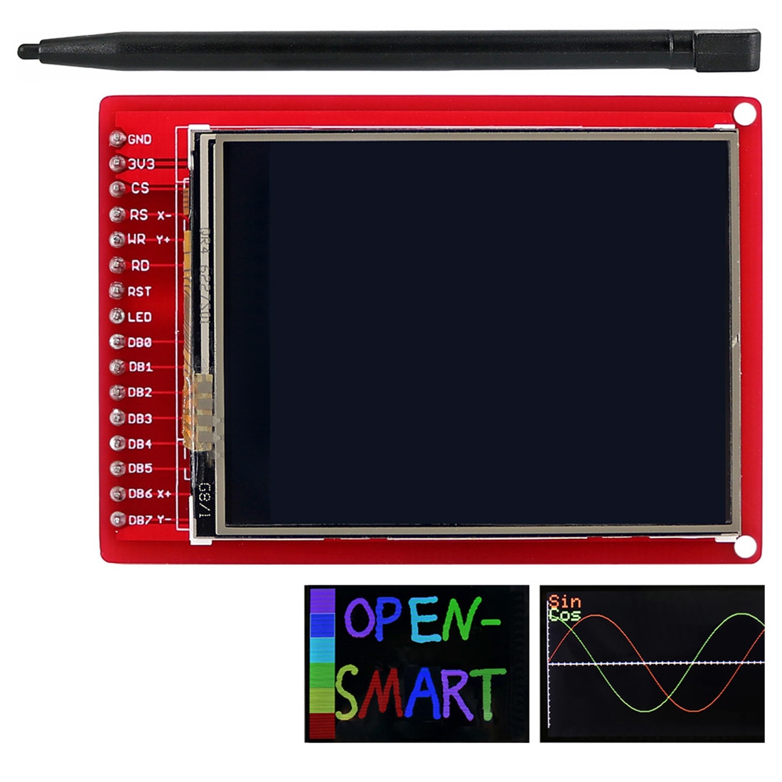 2.2 Inch Tft Lcd Touch Screen Breakout Board Met Touch Pen Voor Arduino