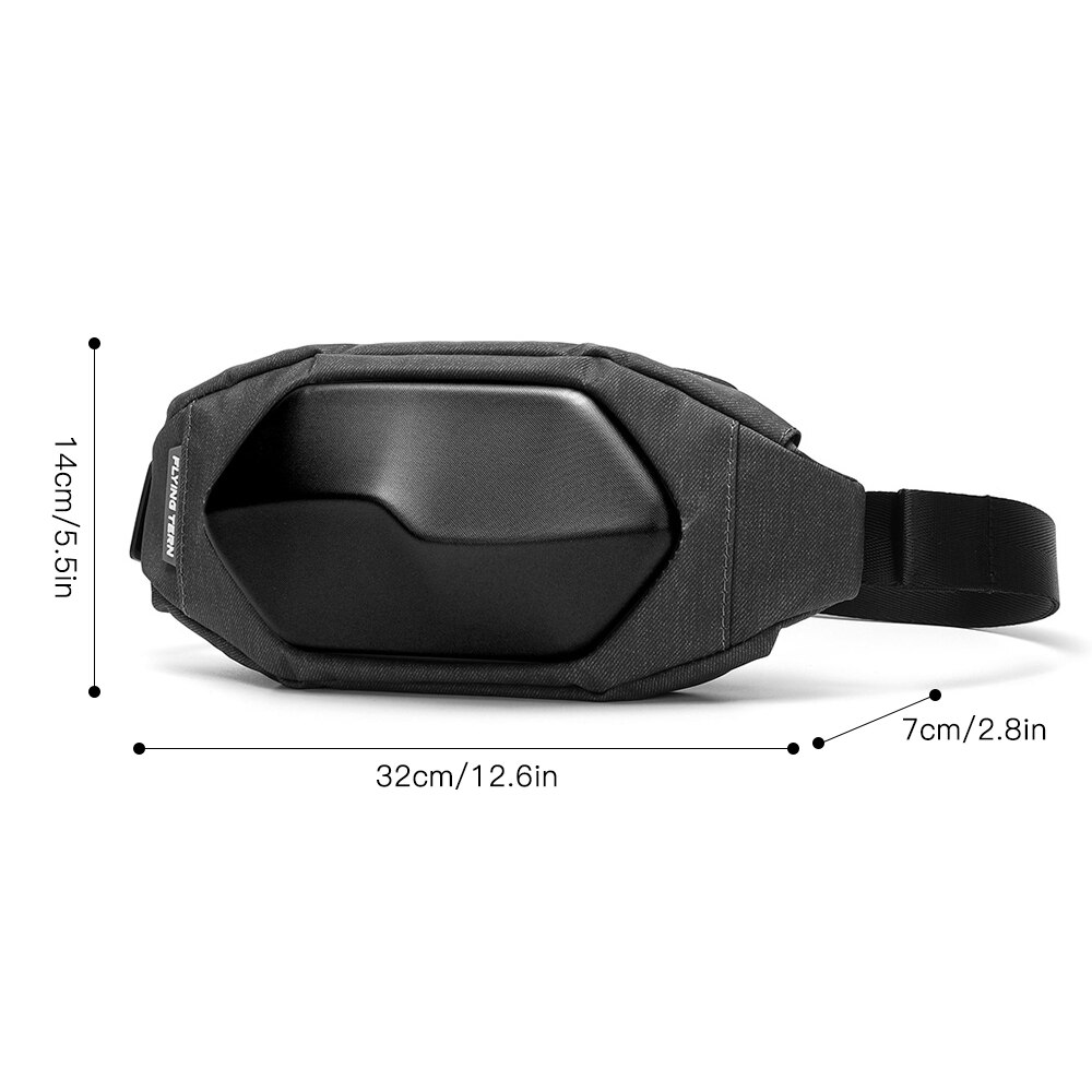 O-TBOST Travel Small Sling Bag Crossbody Bags for Women Men Casual Backpack Cross Body Pack Daypack for Hiking and Biking (black
