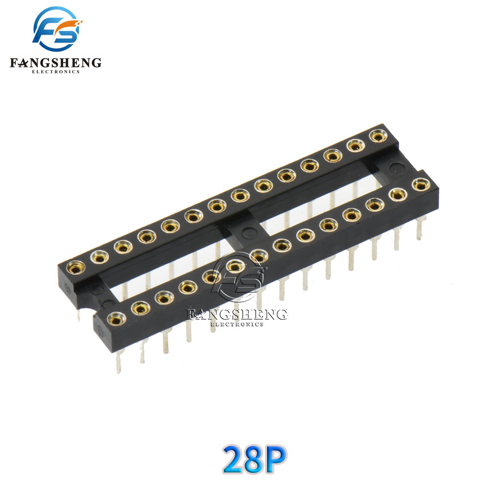 10 st. runda hål ic-sockel dip 6 8 14 16 18 20 24 28 40- poliga socklar dip 6 dip 8 dip 14 dip 16 dip 18 dip 20 dip 28 40 polig kontakt: Röd / 5-9 st