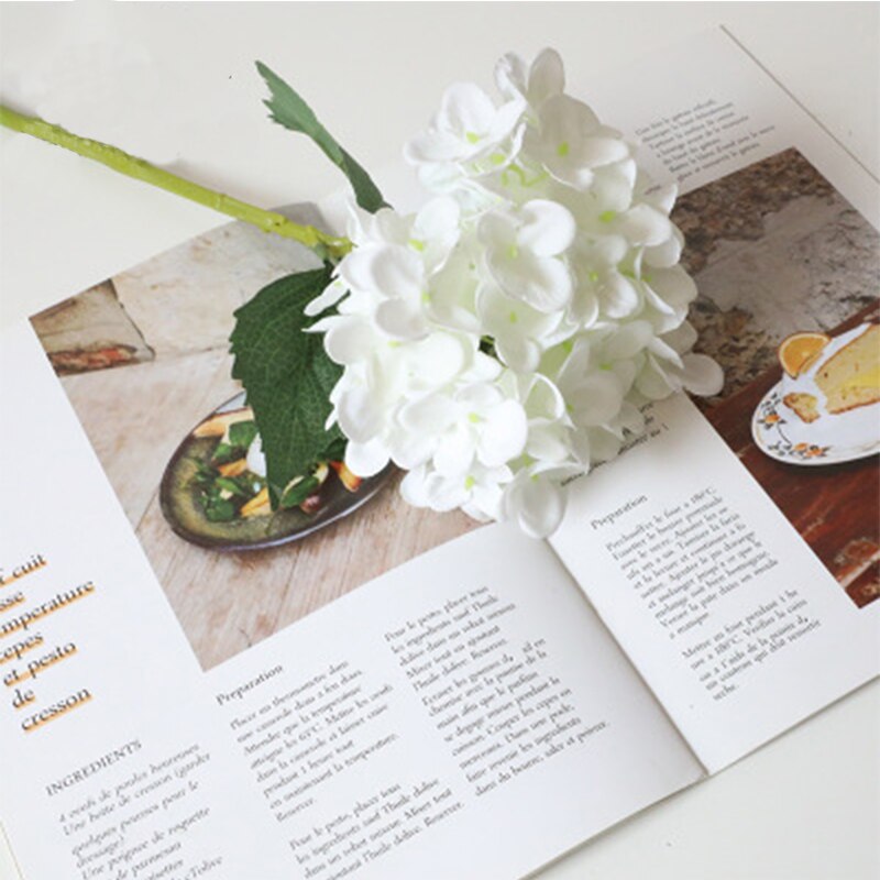 Kunstmatige pioenbloemdecoratie, geconserveerde hortensia, familiehuwelijksfeest, verjaardag Nieuwjaar Valentijnsdag boeket: WIT