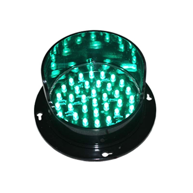 Luz de señal LED verde de alto brillo, foco de tráfico de 100mm, 12V CC, precio de , oferta