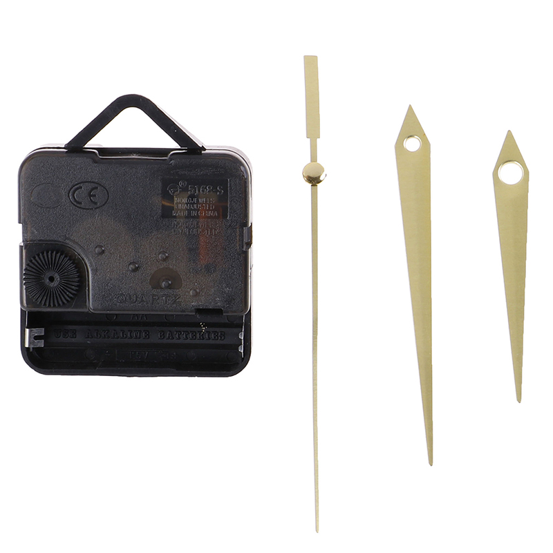 1 Set Colorful Silent Large Wall Clock Quartz Clock Movement Mechanism Hands Wall Repair Tool Parts Kit Set: black