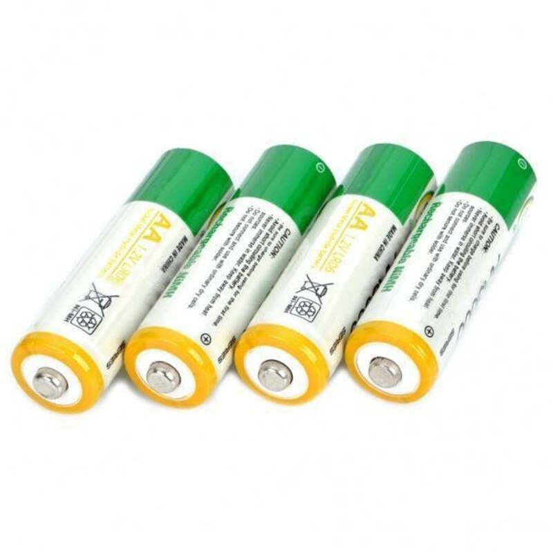 Nueva 4 Unids Bty Ni-Mh 1.2 V Aa Bateria Recargable 3000 Mah 2A Baterias Bateria Para Camara Led Zaklamp Lantaarn speciale Batterij