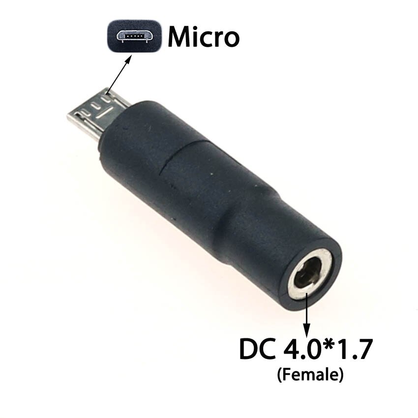 Cltgxdd 1 stk mikro usb / usb 2.0 hann til  dc 3.5*1.35 / 4.0*1.7 mm hunn støpsel jack konverter bærbar adapter kontakt: Mikro usb  til 4.0 x 1.7