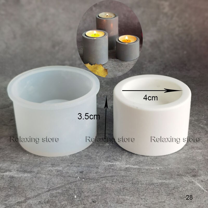 Mini Ronde Cement Klei Kaars Houder Beton Kandelaar Siliconen Mal Onregelmatige Gips Kaars Cup Container Epoxyhars Mal: C