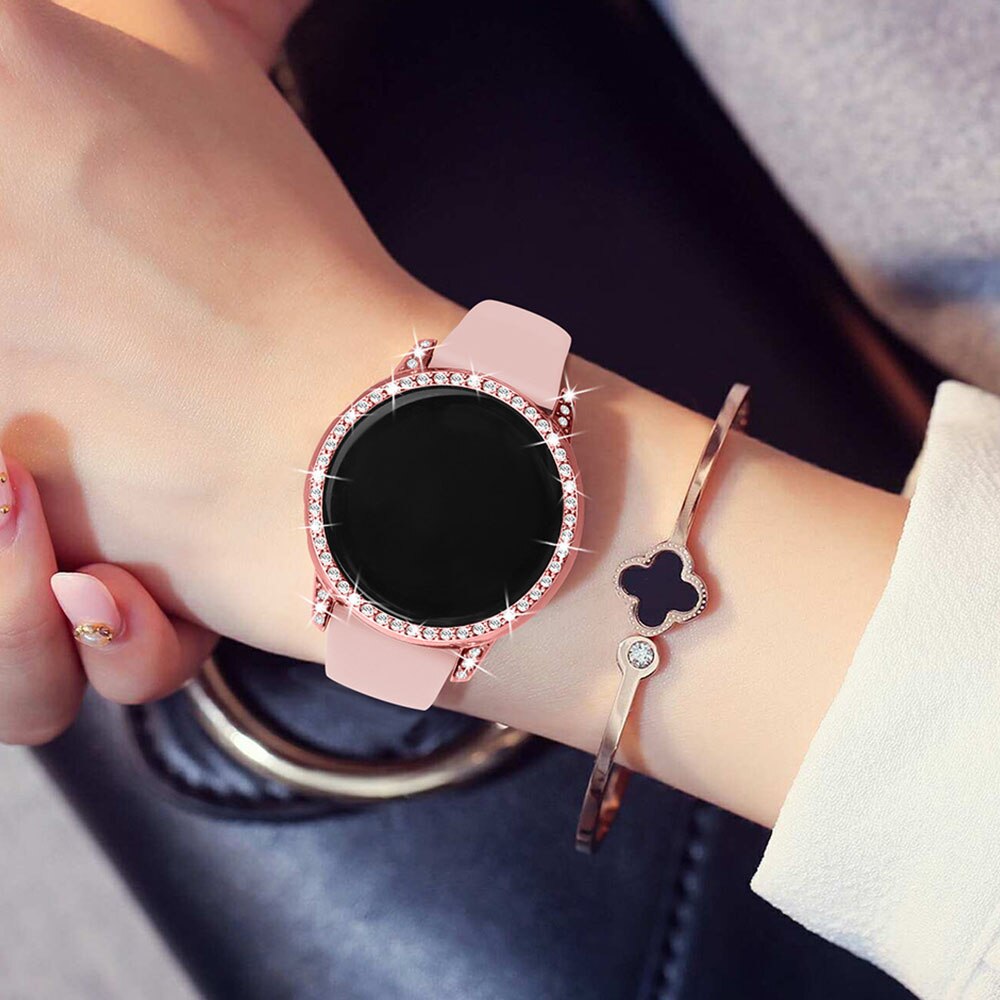 Film PC Case for Samsung Galaxy Watch Active 2 Cover 40mm 44mm Women Diamond Protector Shell Lightweight Bumper Active 40mm