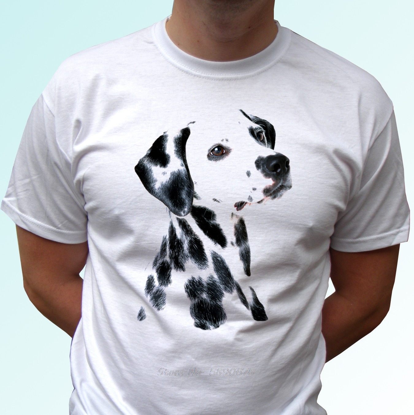Bedrukt t-shirt heren dalmatiër wit t-shirt hond top tee - heren dames o-hals t-shirt tees: Xxl