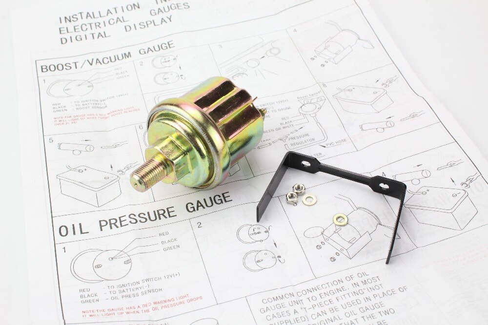 Manometr robić pomiaru ciśnienia paliwa 2 "/52mm cyfrowy miernik ciśnienia oleju z czujnikiem/miernik samochodowy części