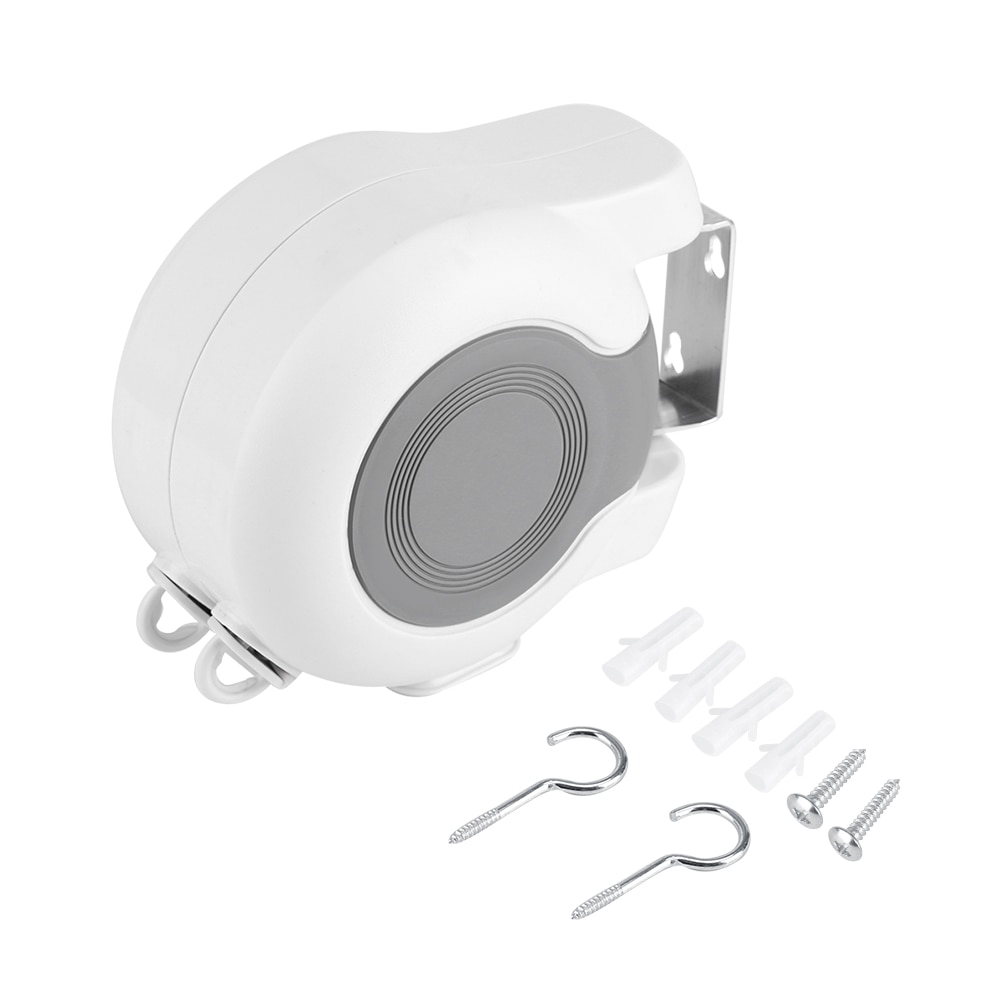 13m aan de muur bevestigde uitschuifbare waslijn, wasrek, droogrek, touwmuurhanger, waslijnrek, wasdroger