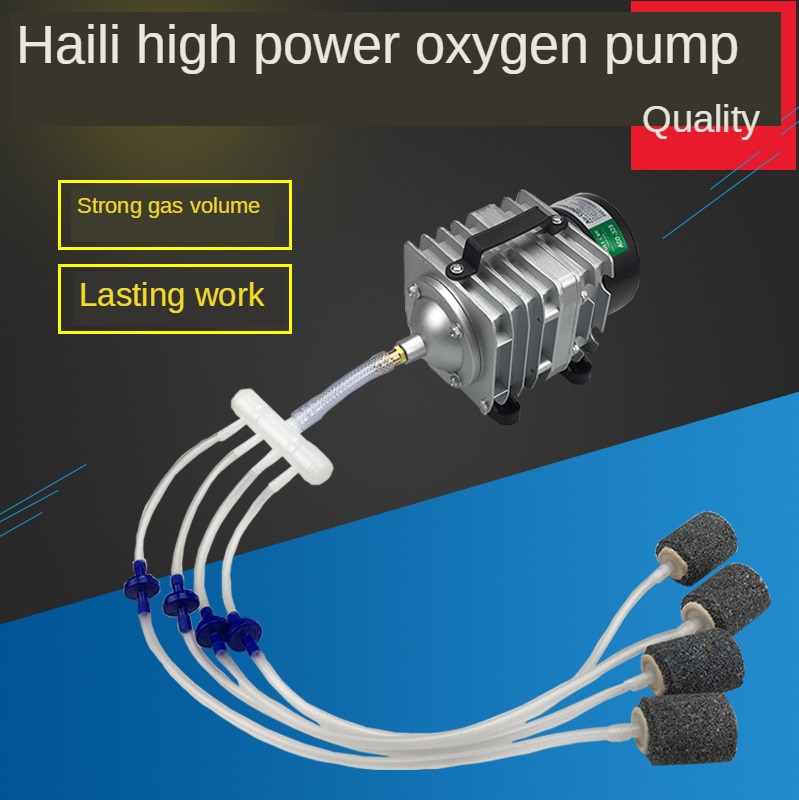 Commercial Use Air Pumps Stainless Steel Aquarium Hydro Air Pump Fish Tank Electrical Magnetic Oxygen 220V Pond Oxygen Pump