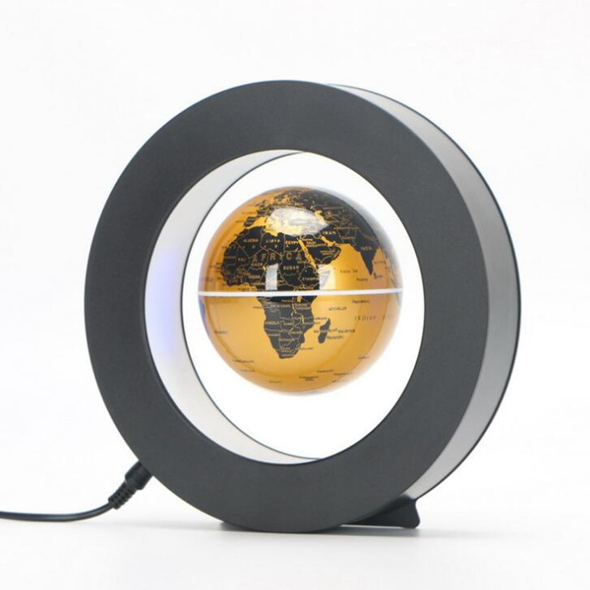 Led verdenskort nyhed magnetisk levitation flydende globus led flydende tellurion med led lys hjem dekoration kontor ornament