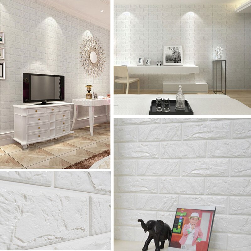 3D Wall Stickers Imitation Brick Bedroom Decor Waterproof Self-adhesive Wallpaper For Living Room Kitchen TV Backdrop Decor92915