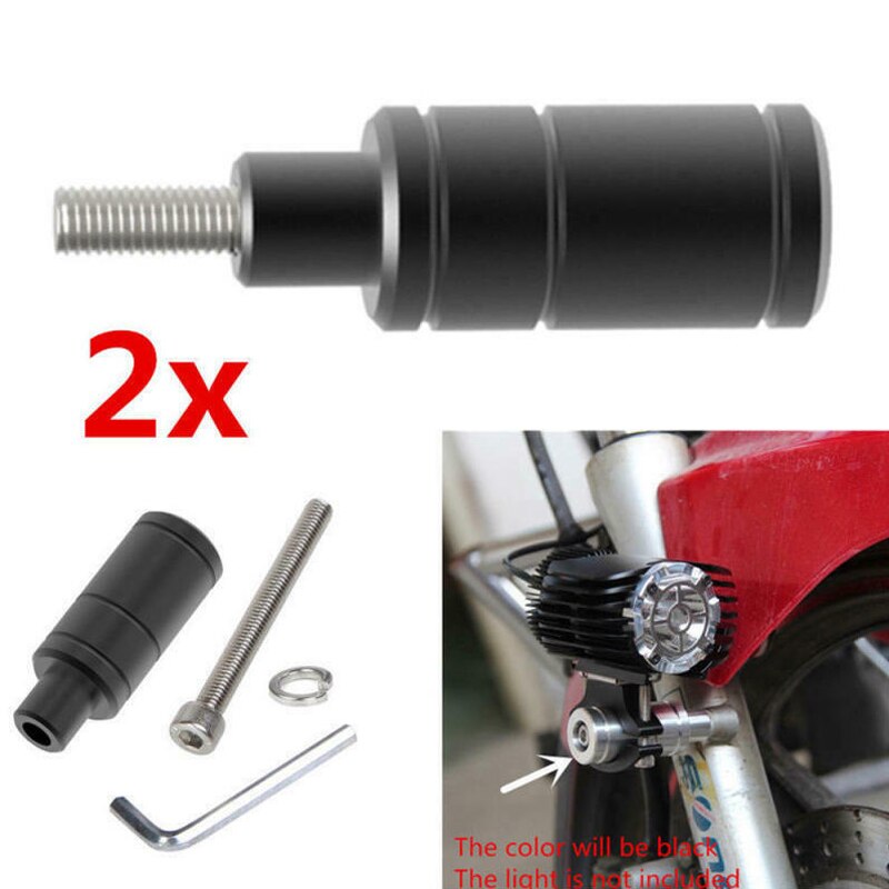 2 uds M6 perno, CNC motocicleta LED cabeza luz antiniebla soporte de montaje soporte Base de Pilar