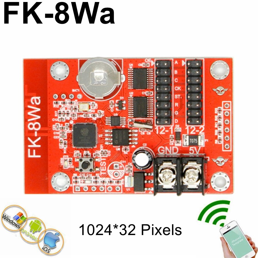 FK-8Wa FK-8Wb FK-8Wc FK-8Wd Wifi Led Control Card Lintel Sign Display Wireless P10 led moving sign Controller: FK-8Wa