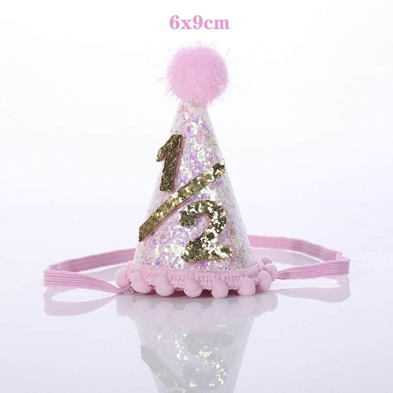 Half Birthday Party Decorations Kit It's My 1/2 Birthday Banner Balloons Crown Hat For 6 Months Baby Girl Boy Baby Shower Decor: 17