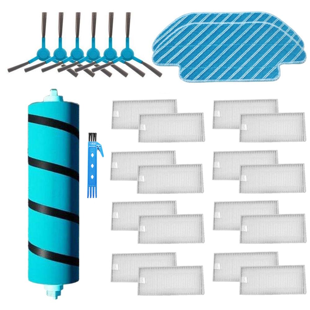 Filtro HEPA para Cecotec Conga 5090 6090 7090 Robot aspirador, cepillo de rodillo, cepillos laterales, piezas de repuesto para mopa
