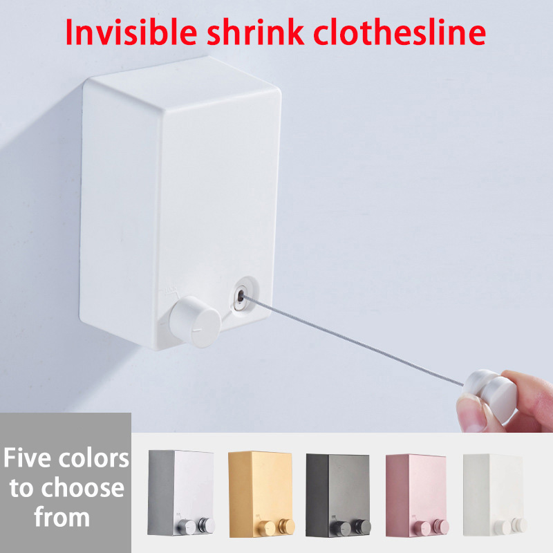 Outdoor 304 Stainless Steel Clothesline Folding Clothes Horse Extendable Laundry Hanger Retractable Drying Rack Clothes Rope