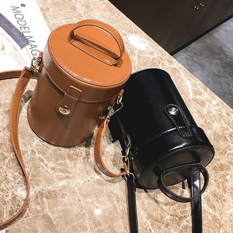 Persoonlijkheid Pu Lederen Dames Handtas Mini Emmer Tas Dames Schouder Messenger Avondtasje Retro Clutch Bag