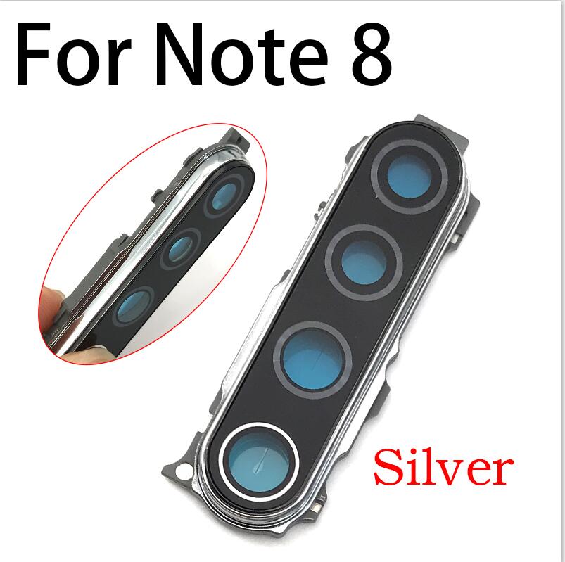 Nowy dla Xiaomi Mi Note 10 Pro tylna kamera wymiana obiektywu szklanego dla Redmi Note 7 8 Note7 Note8 Pro: Note 8 Silver