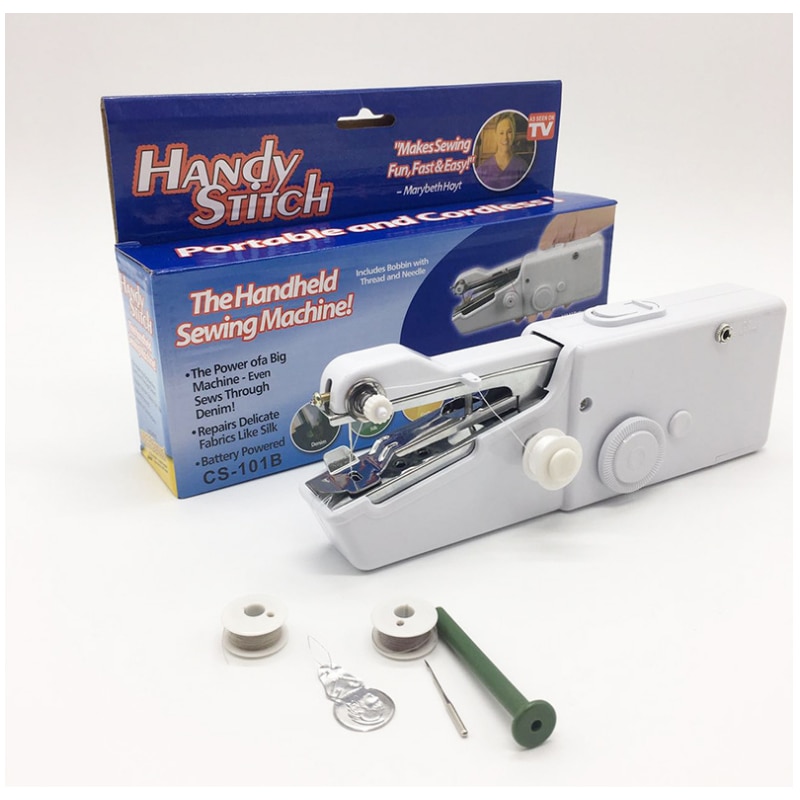 Mini Handy Naaimachine Set Draagbare Huishoudelijke Snoerloze Elektrische Quick Stitch Naaien Handwerken Kleding Stoffen DIY Thuis Tool