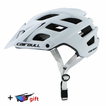 In-moule vtt vélo casques cyclisme casque vélo TT casque Casco Ciclismo montagne route vélo casques Cairbull vtt bouchon de sécurité: WHITE