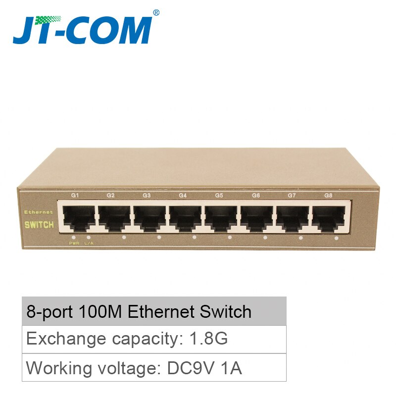 5-Hafen Gigabit schalten 10/100/100 0Mbps 8-Hafen schnell Ethernet Netzwerk Schalter Stecker und Spielen LAN Hub/Voll-oder Halb Duplex Austausch: 8-Hafen 100Mbps
