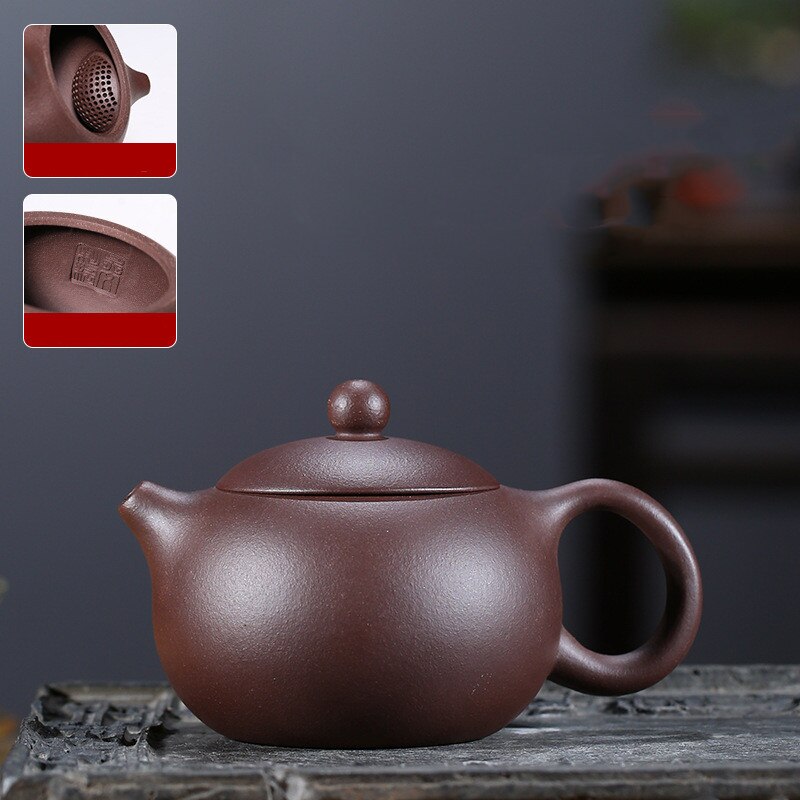 170ml Chinese Yixing Purple Clay Teapots Classic Xishi Tea Pot 188 Ball Hole Filter Kettle Master Handmade Zisha Teaware