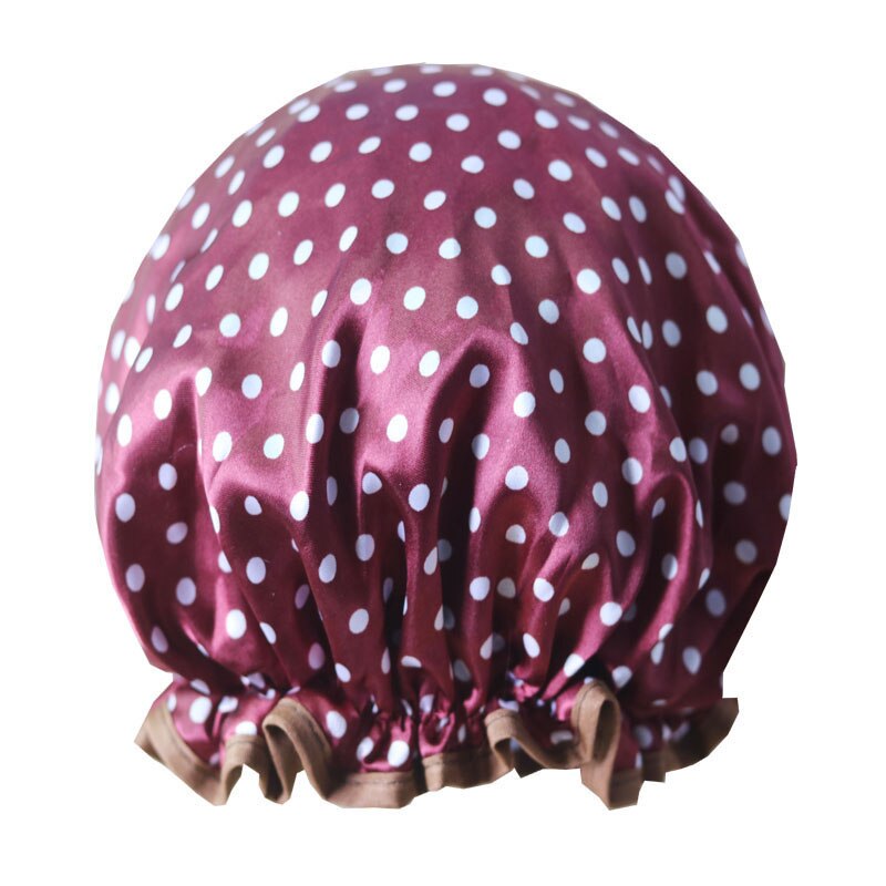 Mooie dikke dames douchekappen kleurrijke dubbele laag bad douche haarbedekking volwassenen waterdichte huishoudelijke producten 27 x 11cm tb: Stijl 14