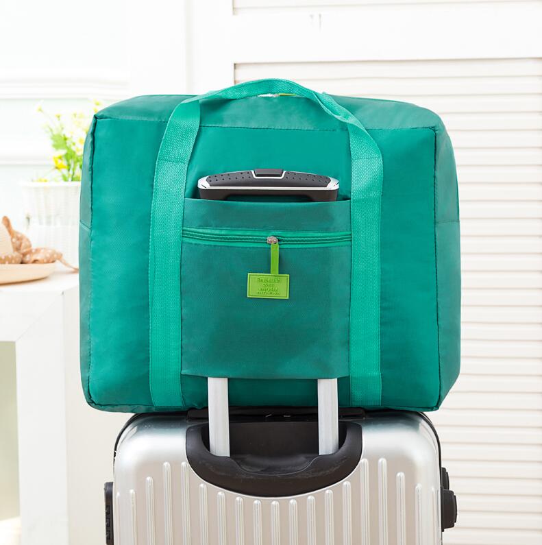 IUXNewbring Reizen Vouwen Zakken Waterdichte Reistas Grote Capaciteit Tas Vrouwen Nylon Opvouwbare Tas Unisex Bagage Reizen Handtassen: green