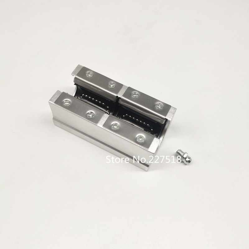 2pcs SBR20LUU 20mm aluminum block 20mm Linear motion ball bearing slide block match use SBR20 20mm linear guide rail