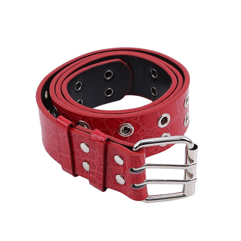 Cinturones de rendimiento Erhu, creativos instrumentos de cinturón de aleación, cinturón multiusos ancho Multicolor PU + Accesorios de zinc: red