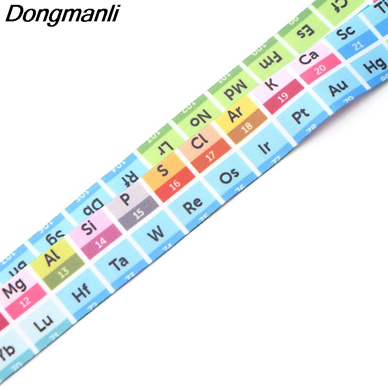 PC199 The Periodic Table Lanyard Badge ID Lanyards/ Mobile Phone Rope/ Key Lanyard Neck Straps Keychain