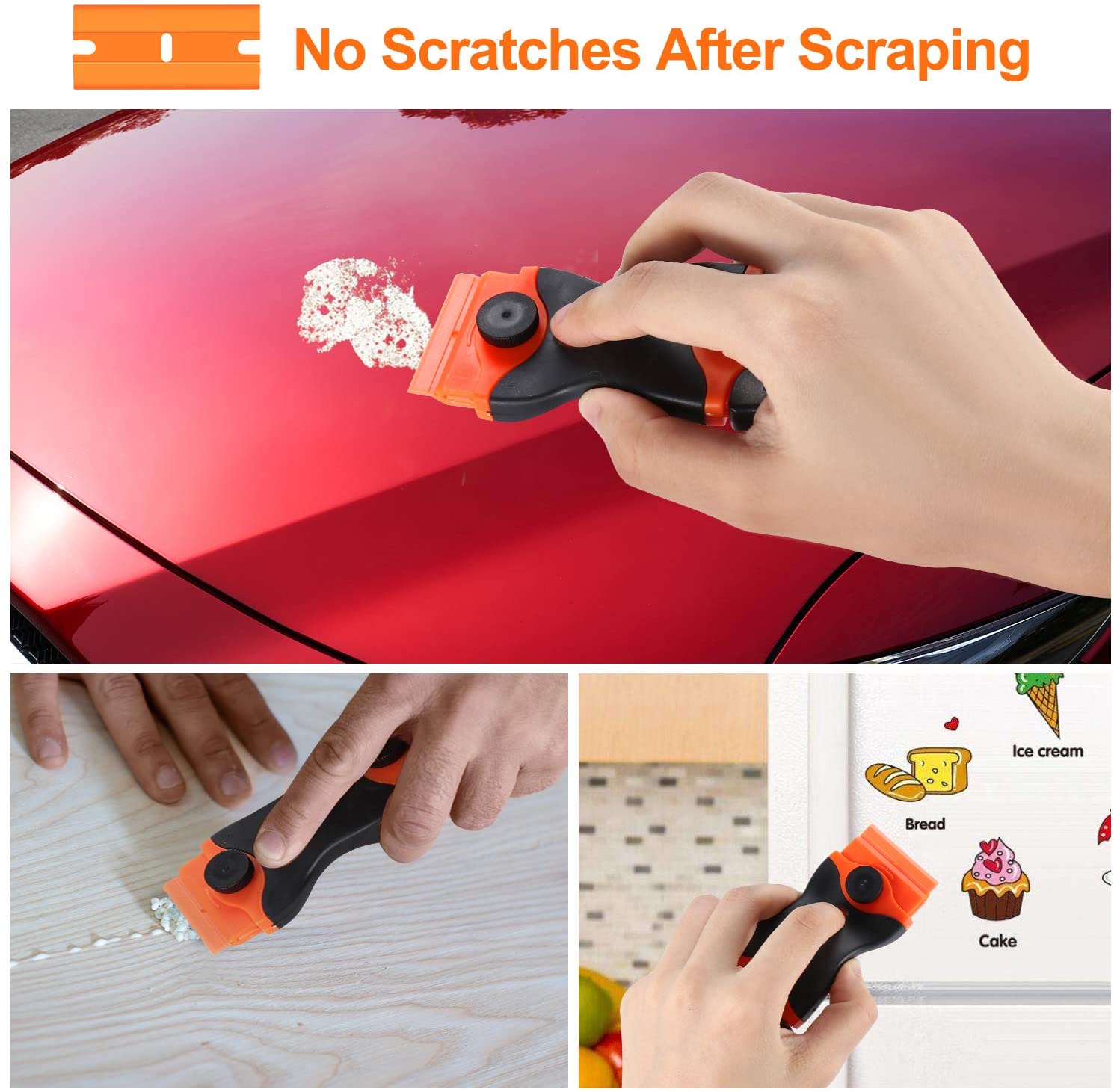 Auto Scraper Blade Tool Car Window Glass Stovetop Vinly Film Sticker Installation Tint Glue Gap Cleaner Sreen Squeegee Knife
