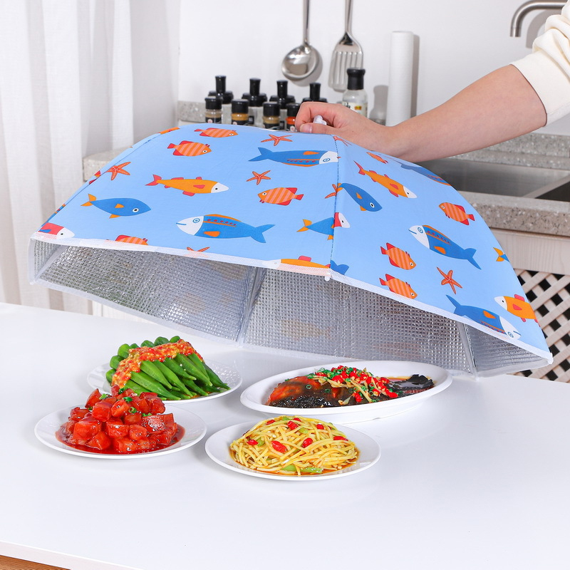 Winter Heat Preservation Dish Cover Large Food Meal Cover Foldable Dust Cover Kitchen Organizer Household Dining Table Cover