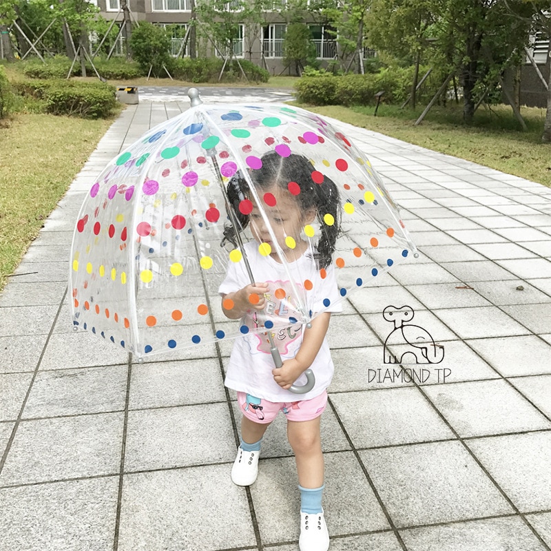 Parabrisas para lluvia, paraguas transparente, paraguas Kawaii para chico, Mini paraguas pequeño, fácil, umbrelato, fijación S014